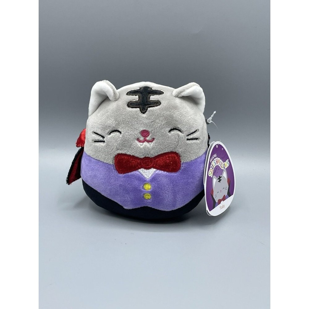 Squishmallow 5" Tally Cat Dracula Halloween Plush Vampire Kellytoy 2021 NWT